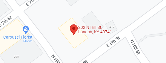 Map of 202 N Hill St. London, KY 40741