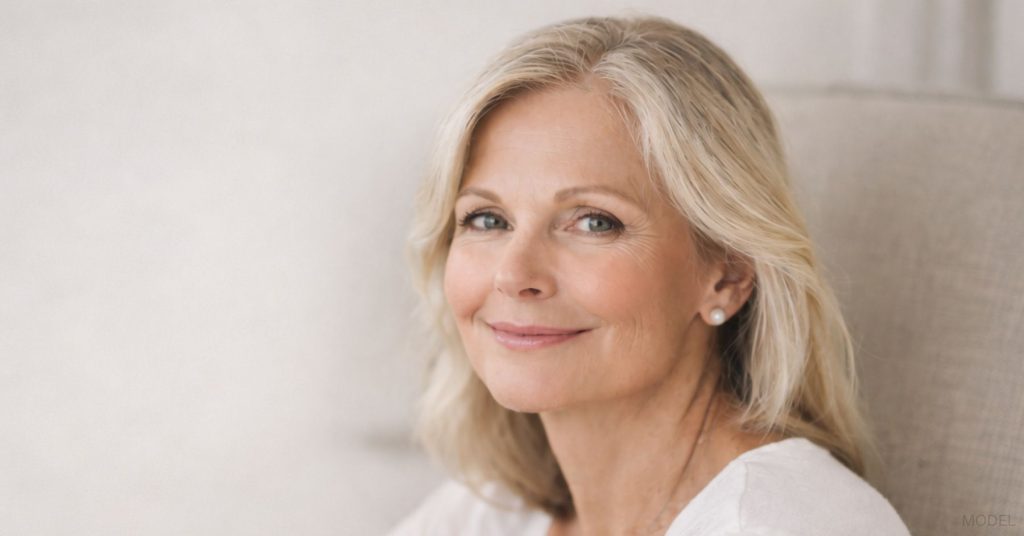 Woman after a facelift. (Model)